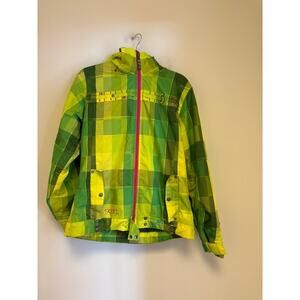 SCOTT OUTERWEAR Audrey Green Plaid Ski Jacket Coat